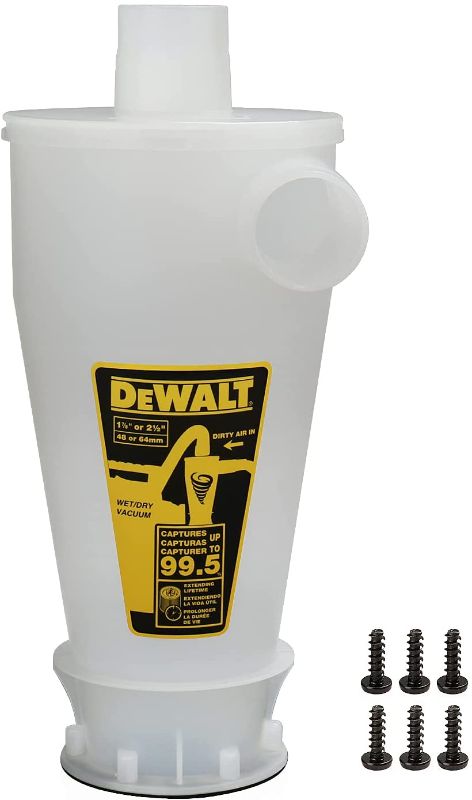 Photo 1 of DEWALT Dust Separator , High-Performance Cycle Powder Filter, Dust Cyclone Collector,Up to 99.5% Efficiency DXVCS001
