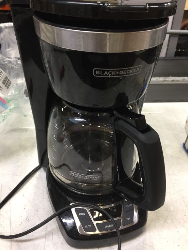 Photo 4 of BLACK+DECKER 12-Cup* Programmable Coffeemaker, Black, CM1070B-1
