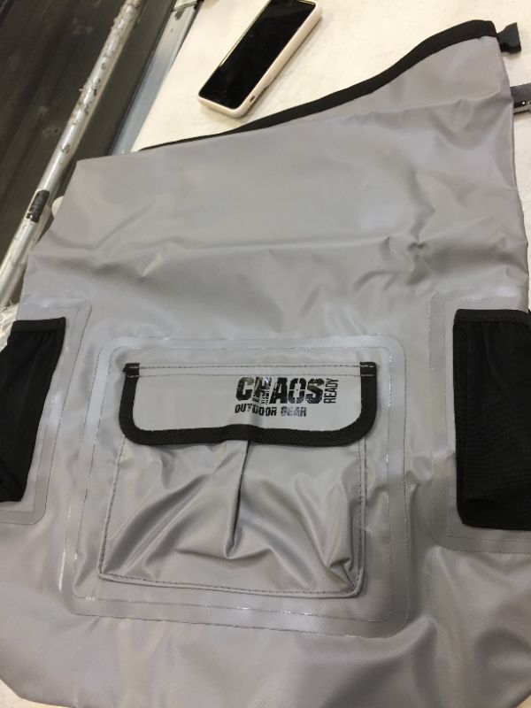 Photo 1 of Chaos Ready® Waterproof Backpack - Dry Bag - Quality Heavy Duty - Padded Shoulder Straps - Mesh Side Pockets - Easy Access Front Pocket.