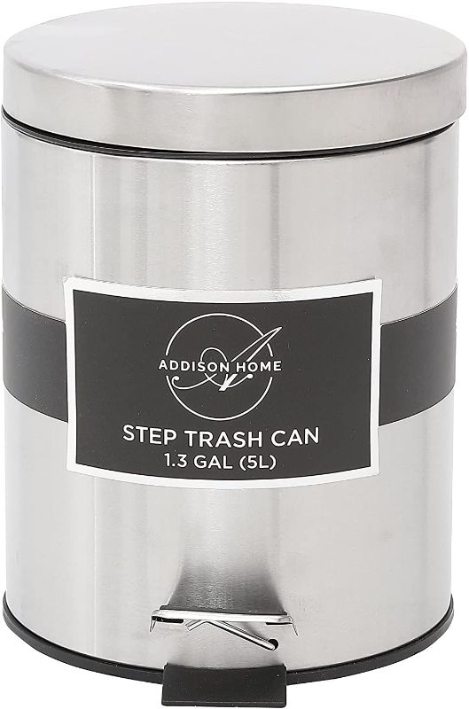 Photo 1 of Addison Home SBABIN5LITTJBN Bathroom Trash Can, Stainless Steel