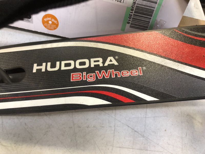 Photo 3 of Hudora 14724 Adult Folding Kick Scooter- 2 Big PU Wheels Scooter 205 mm, Adjustable Bar, Reinforced Deck, Kick Scooter for Adult and Teens
