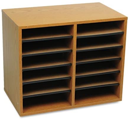 Photo 1 of Safco Wood Adjustable Organizer ORGANIZER,DSK,ADJ,MOK (Pack of2)