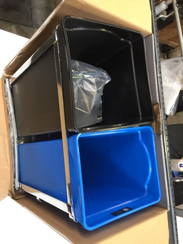 Photo 1 of simplehuman Pull-Out Trash Can Recycler, 9.3 Gallons