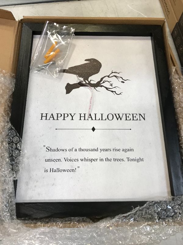 Photo 1 of Black Picture Frame 11x14 with Halloween Wall Art