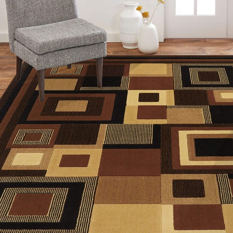 Photo 1 of Catalina Black & Brown Area Rug - Rug Size: 3'3" x 5'2"