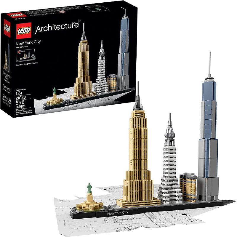 Photo 1 of LEGO Architecture New York City 21028, Build It Yourself New York Skyline Model Kit for Adults and Kids (598 Pieces)
