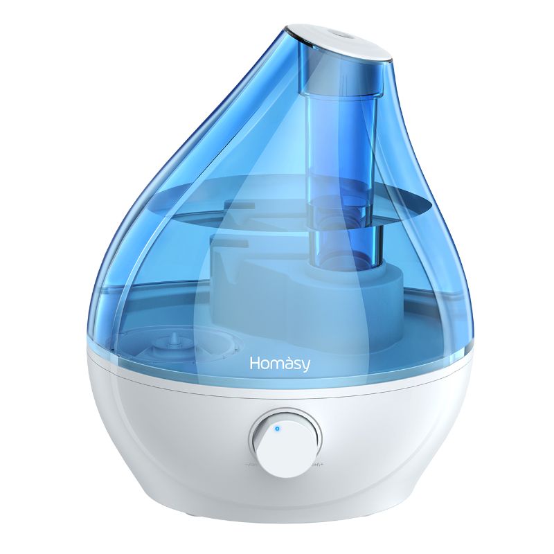 Photo 1 of Homasy Humidifiers for Bedroom, 1.6L (0.42gal) Cool Mist Humidifier for Baby, Kids (BPA Free), 22dB Whisper Quiet
