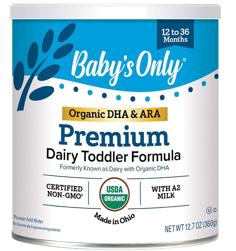 Photo 1 of Baby's Only Organic Premium Dairy with DHA & ARA Toddler Formula, Non-GMO, USDA Organic, Clean Label Project Verified, Brain and Eye Health, 12.7 Oz, Pack of 6 expires 1/May/2022