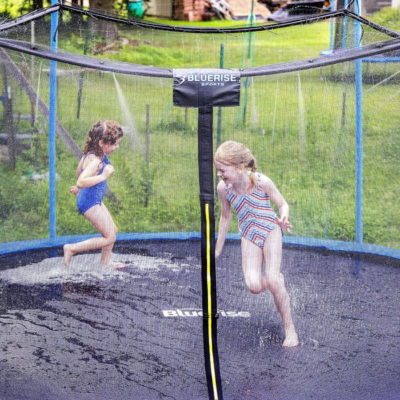 Photo 1 of Bluerise Trampoline Sprinkler for Kids Outdoor Trampoline Sprinkler Waterpark Fun Summer Outdoor Water Games Yard Toys Sprinklers Backyard Water Park for Boys Girls 49ft