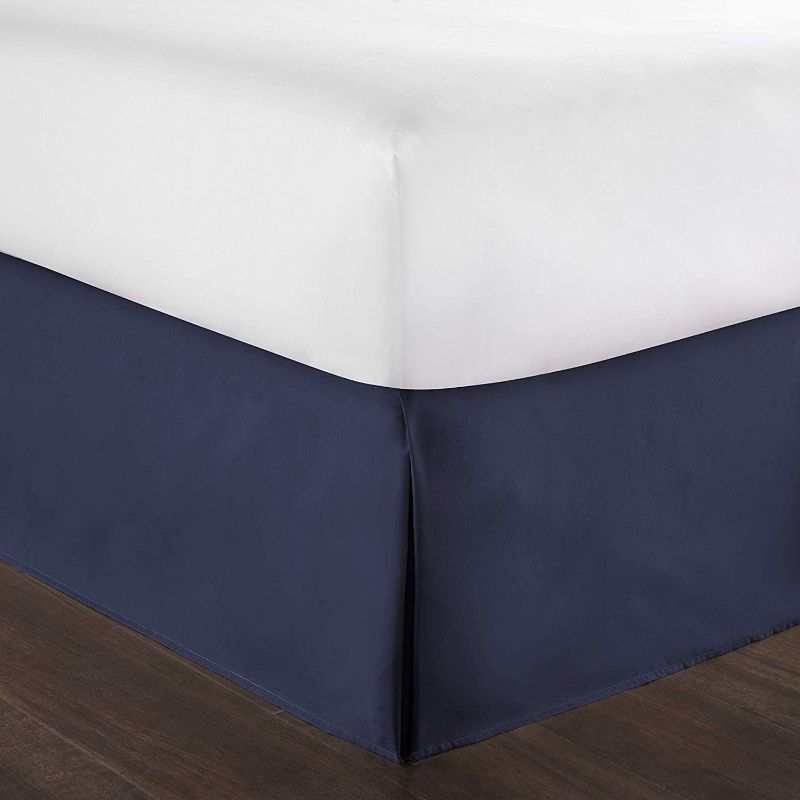 Photo 1 of Bed Skirt Full 21 Inch Drop Solid Navy 100% Cotton Hotel Quality Full
