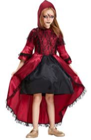 Photo 1 of IKALI Girl Vampire Costume Outfit, Princess Fancy Dress Up Gown for Halloween Party size 3-4Y
