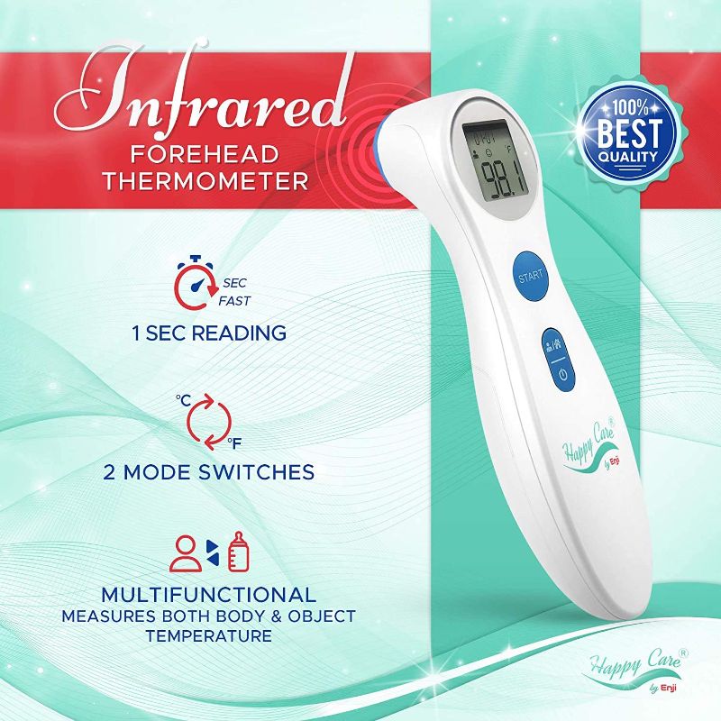 Photo 2 of Forehead Thermometer Infrared Thermometer for Adults, Forehead and Ear Thermometer for Fever, Babies, Children, Adults, Indoor and Outdoor Use--Unable to test needs batteries
