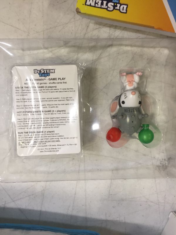 Photo 1 of Ask Einstein Electronic Flash Cards for Kids, Set Includes Character, One Hundred Flash Cards About Animals and Dinosaurs, and Five Games. For Boys & Girls Ages 3 - 6, Home or School Use
