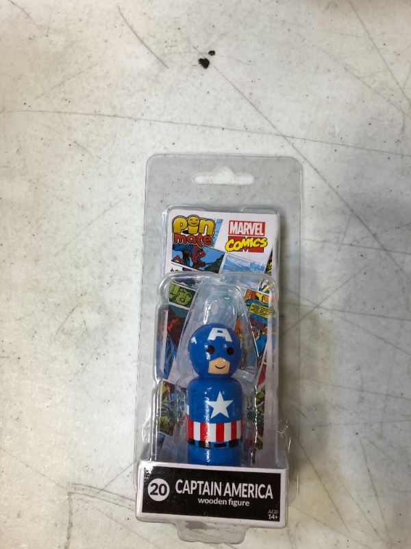 Photo 2 of ?Marvel Captain America Wooden Pin Mate Figure #20? Funko Pop?Bif Bang POW!
