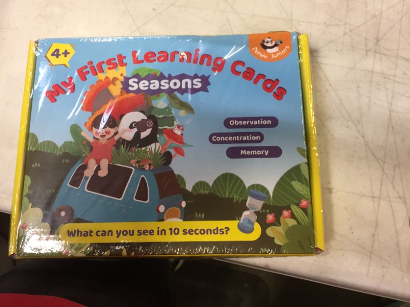 Photo 1 of Memory Observation Games for Families & Kids. What You See in 10 Seconds. Educational Toys for Age 3-8. (Seasons) Look at The Picture and Memory Q & A Game