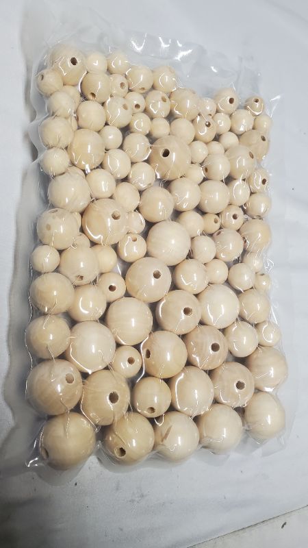 Photo 1 of 100PCS WOODEN RAFT BEADS