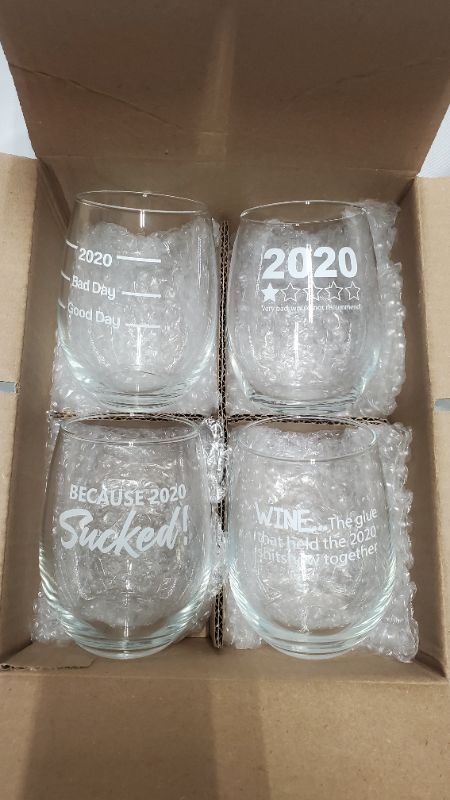 Photo 1 of 4PK 2020 WINE GLASSES 
