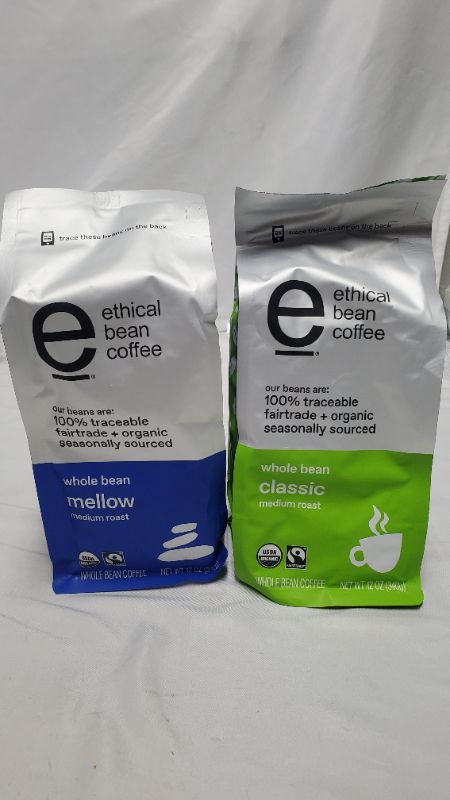 Photo 1 of 2BAGS 12OZ COFFEE BEANS ETHICAL BEAN COFFEE BEST BY 10/2021