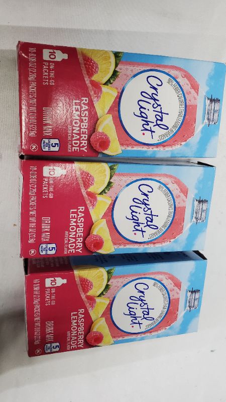 Photo 1 of 3PK CRYSTAL LIGHT 30PACKETS TOTAL 