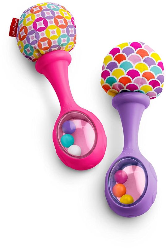 Photo 1 of Fisher-Price Rattle 'n Rock Maracas, Pink/Purple [Amazon Exclusive]
