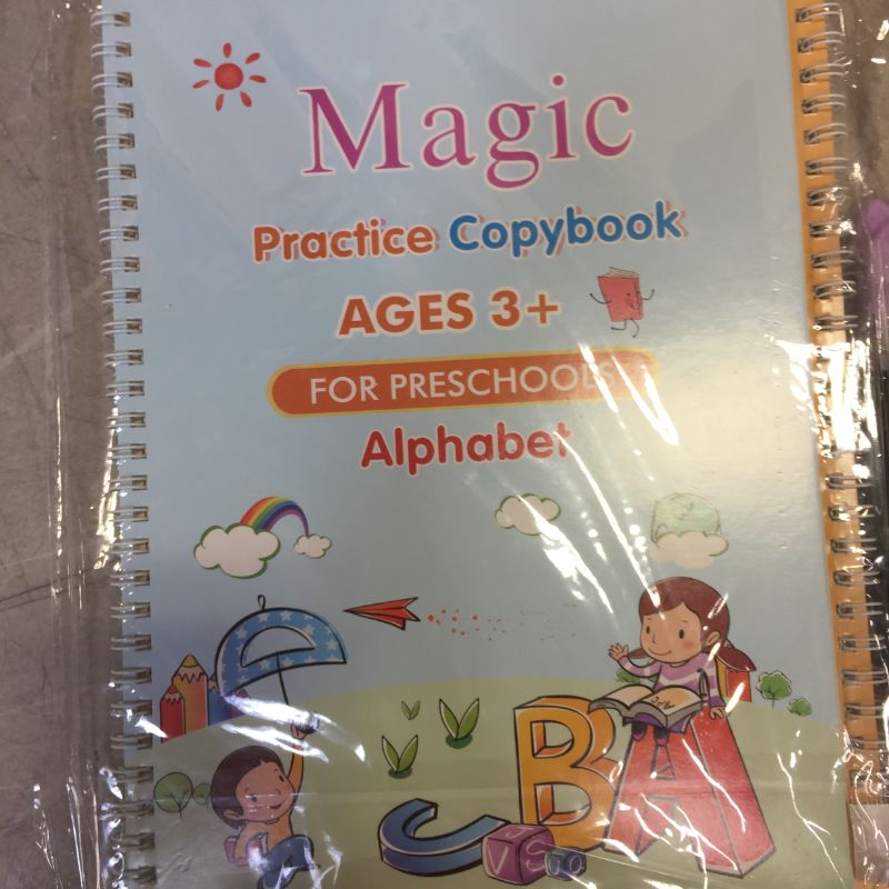 Photo 1 of Big Size Magic Practice Copybook for Kids, YOOVEE 10.5‘’×7.3‘’ Reusable Magic Practice Copy Book for Kids with Pens, Number Tracing Book for Preschoolers Age 3-6, Reusable Handwriting Workbook
