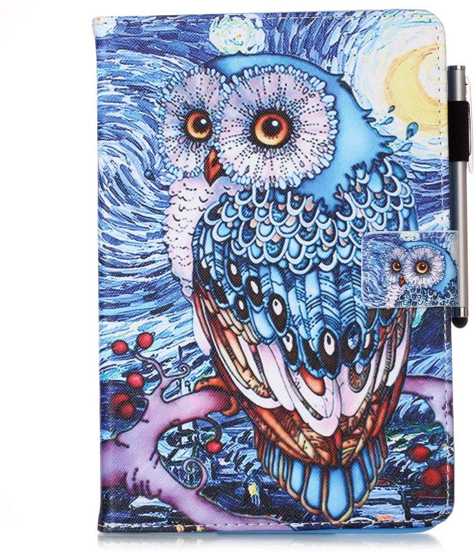 Photo 1 of iPad 8th Generation / iPad 7th Generation Case, iPad 10.2 inch Case ( 2020/2019 ), Premiun PU Leather Stand Cover with Smart Auto Wake/Sleep - Starry Owl
