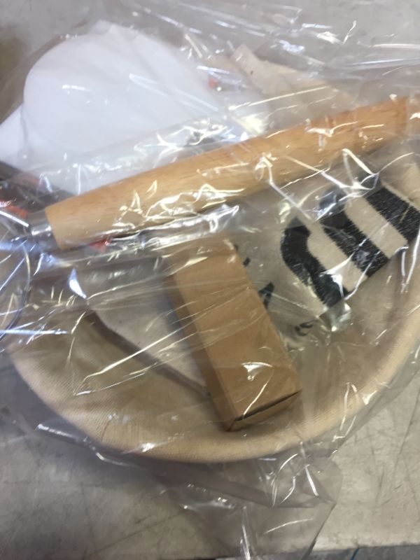 Photo 1 of 27 Pieces Banneton Proofing Bread Basket-Sourdough Baking-9inch Baking Bowl Dough/Danish Dough Whisk Bread Mixer/Lame Slashing Tool/Dough Bowl Scraper/Bread Stencils/Cloth Liner/Storage bag