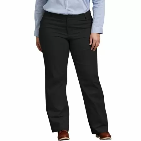 Photo 1 of Dickies Women'S Plus-Size Relaxed Straight Stretch Twill Pant, Black, 20W
