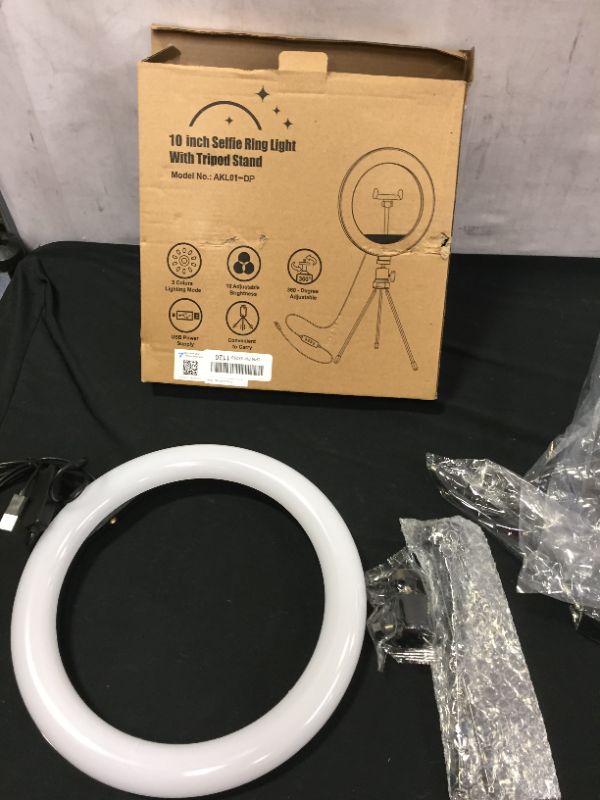 Photo 1 of 10 inch selfie ring light with tripod stand 