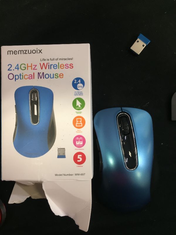 Photo 1 of wireless computer mouse color blue 