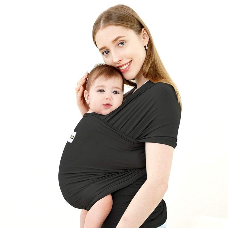 Photo 2 of Acrabros Baby Wrap Carrier,Hands Free Baby Carrier Sling,Lightweight,Breathable,Softness,Perfect for Newborn Infants and Babies Shower Gift,Black
