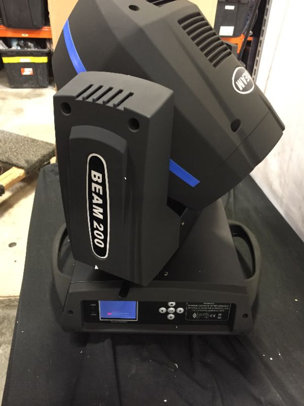 Photo 1 of Beam 230W 7R Beam Moving Head Lighting Stage Light Nightclub Touch Screen Stgae DJ Disco Lighting Stage DJ Lighting ( rotates but asks for a password)