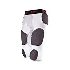 Photo 1 of Cramer Skill 7 Pad Football Girdle With Integrated Hip, Thigh and Tailbone Pads, Lightweight Collegiate Football Girdle Designed for Speed, Moisture-Wicking and Anti-Bacterial Fabric, White, 3X-Large