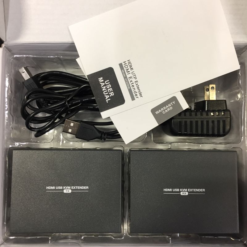 Photo 2 of HDMI KVM USB Extender Transmit 1080p HD Video Over Cat5e/6 Ethernet Cable 50m (164ft) for Mouse and Keyboard Control Remote Signals




