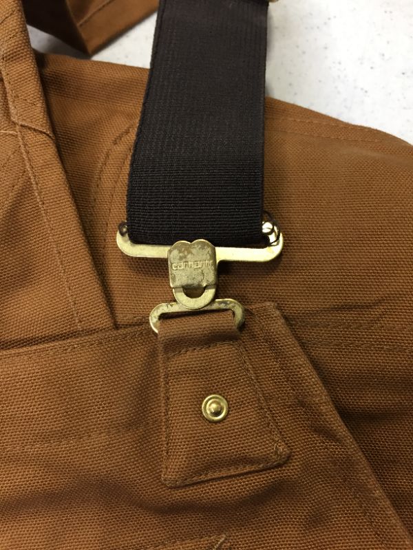 Photo 1 of RUGGED FLEX® LOOSE FIT CANVAS BIB OVERALL,SIZE 36X34 -----Front Buckles have to be turned to lock into place 