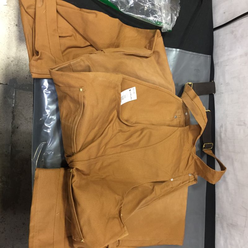Photo 1 of RUGGED FLEX® LOOSE FIT CANVAS BIB OVERALL,SIZE 36X34 -----Front Buckles have to be turned to lock into place 