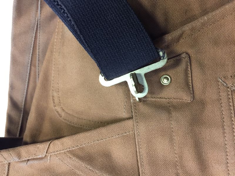 Photo 1 of RUGGED FLEX® LOOSE FIT CANVAS BIB OVERALL,SIZE 36X34 -----Front Buckles have to be turned to lock into place 