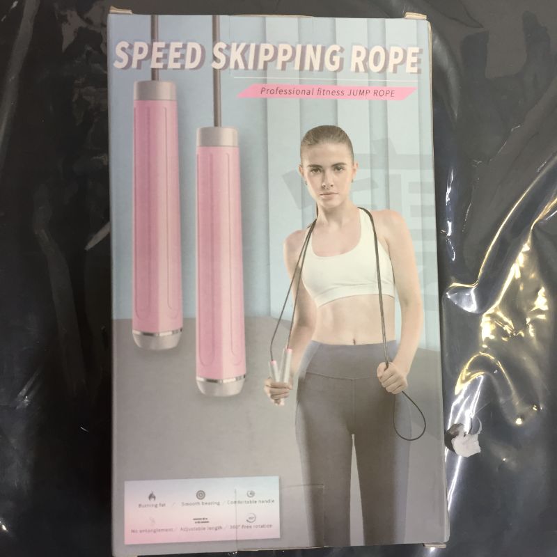 Photo 1 of SPEED SKIPPING ROPE WEIGHTED HANDLES, PINK