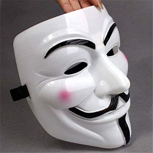 Photo 1 of 2PACK-Diximus V for Vendetta Mask Anonymous Guy Fawkes Halloween Mask Hacker Mask

