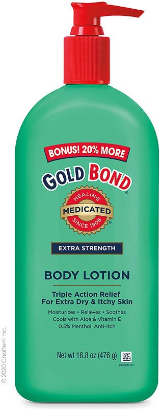 Photo 1 of 2PACK-Gold Bond Medicated Body Lotion Extra Strength, Aloe Vera, 14 Ounce
