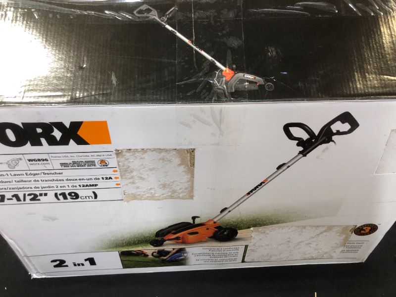 Photo 4 of Worx WG896 12 Amp 7-1/2 in. 2-in-1 Electric Lawn Edger (COULD NOT TEST)