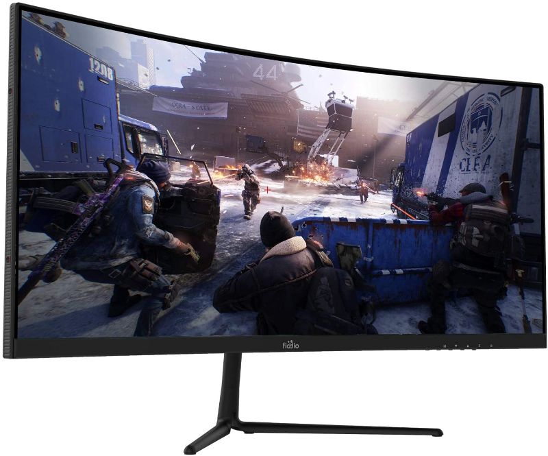 Photo 1 of 29" Curved 100Hz LED Gaming Monitor Full HD 1080P Ultra Wide HDMI DP Ports with VESA Wall Mount Ready(DP Cable Included) (SCREEN HAS CRACK ON RIGHT SIDE-DISTURBS THE SCREEN) 