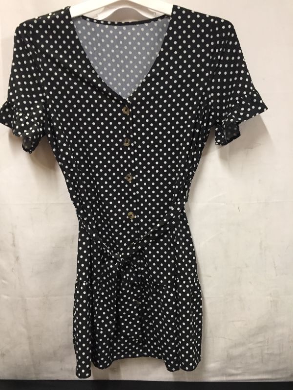 Photo 1 of Women's Medium Black Polka Dot Dress, and Green Flowy Spring Green Dress (Size 8)