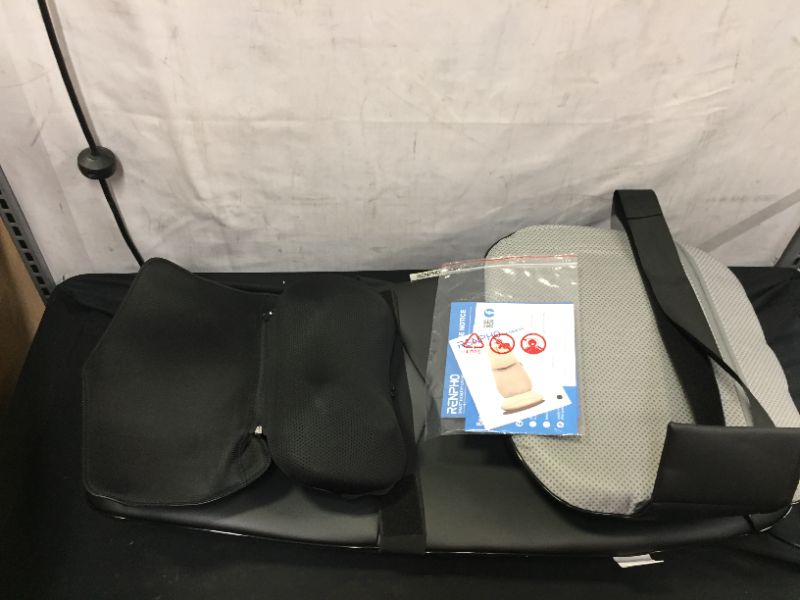 Photo 2 of Back Massager, RENPHO S-Shaped Shiatsu Massage Seat Cushion with Vibration, Heat, Deep Kneading Rolling, Massage Chair Pad for Shoulder, Waist,Hips,Muscle Pain Relief, Home/Office
