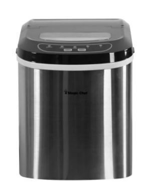 Photo 1 of 27 lbs. Portable Countertop Ice Maker in Stainless Steel
