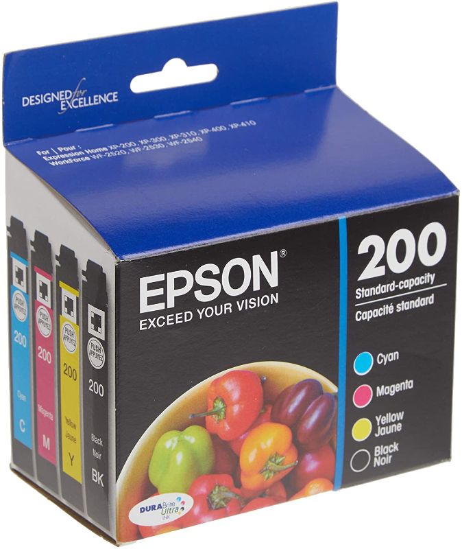 Photo 1 of EPSON T200 DURABrite Ultra Ink Standard Capacity Black & Color Cartridge Combo Pack (T200120-BCS) for select Epson Expression and WorkForce Printers
