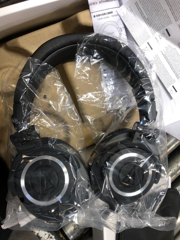 Photo 1 of Audio-technica Professional Monitor Headphones ATH-M50x Black USED
