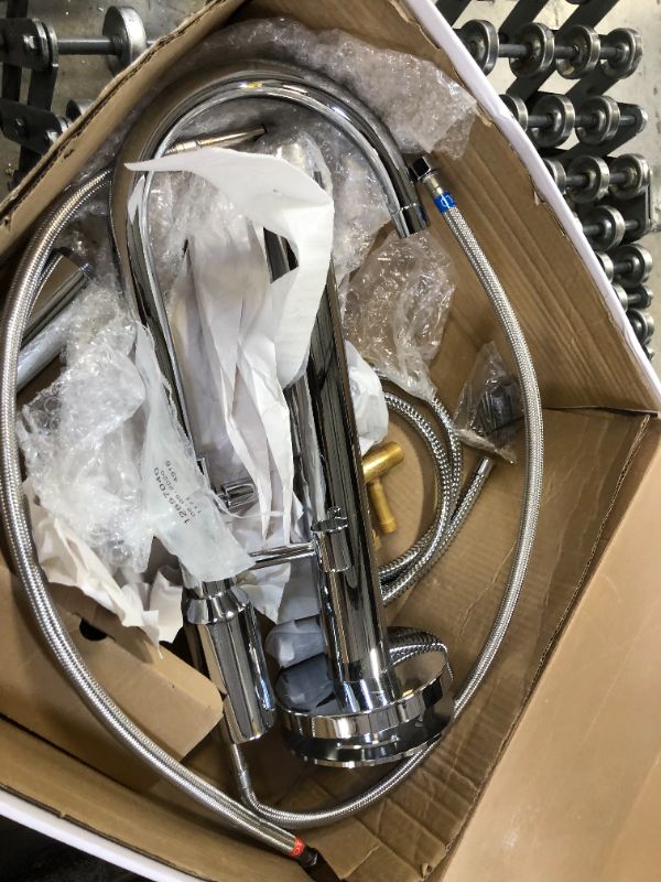 Photo 1 of American Standard 2764.951.002 Floor Mounted Tub Filler with Metal Lever Handle and 2.5 GPM Personal Hand Shower - Chrome
