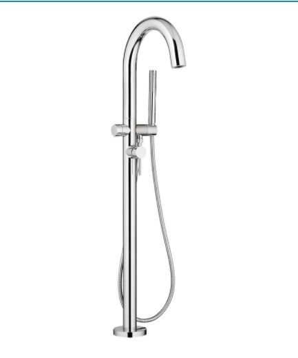 Photo 1 of American Standard 2764.951.002 Floor Mounted Tub Filler with Metal Lever Handle and 2.5 GPM Personal Hand Shower - Chrome
