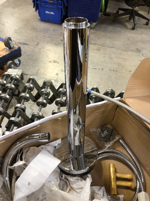 Photo 1 of American Standard 2764.951.002 Floor Mounted Tub Filler with Metal Lever Handle and 2.5 GPM Personal Hand Shower - Chrome
